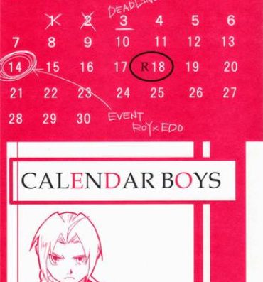 Dando Calendar Boys- Fullmetal alchemist hentai Dildo